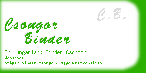 csongor binder business card